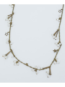 【ADIEU TRISTESSE】星とガラスバロックパールネックレス 詳細画像 オフホワイト 3