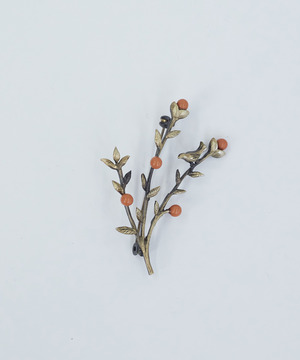 【ADIEU TRISTESSE】パーチモチーフブローチ 詳細画像 レンガ 1