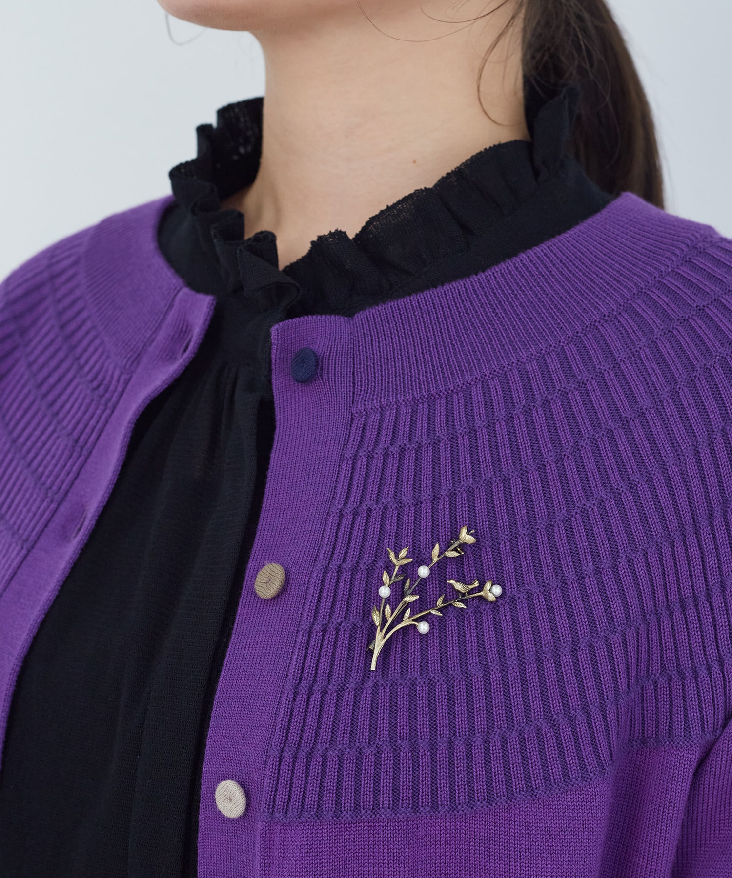 【ADIEU TRISTESSE】パーチモチーフブローチ 詳細画像 レンガ 3