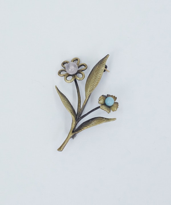 【ADIEU TRISTESSE】｜2BUY10%OFF・3BUY20%OFF｜ペアフラワーブローチ
