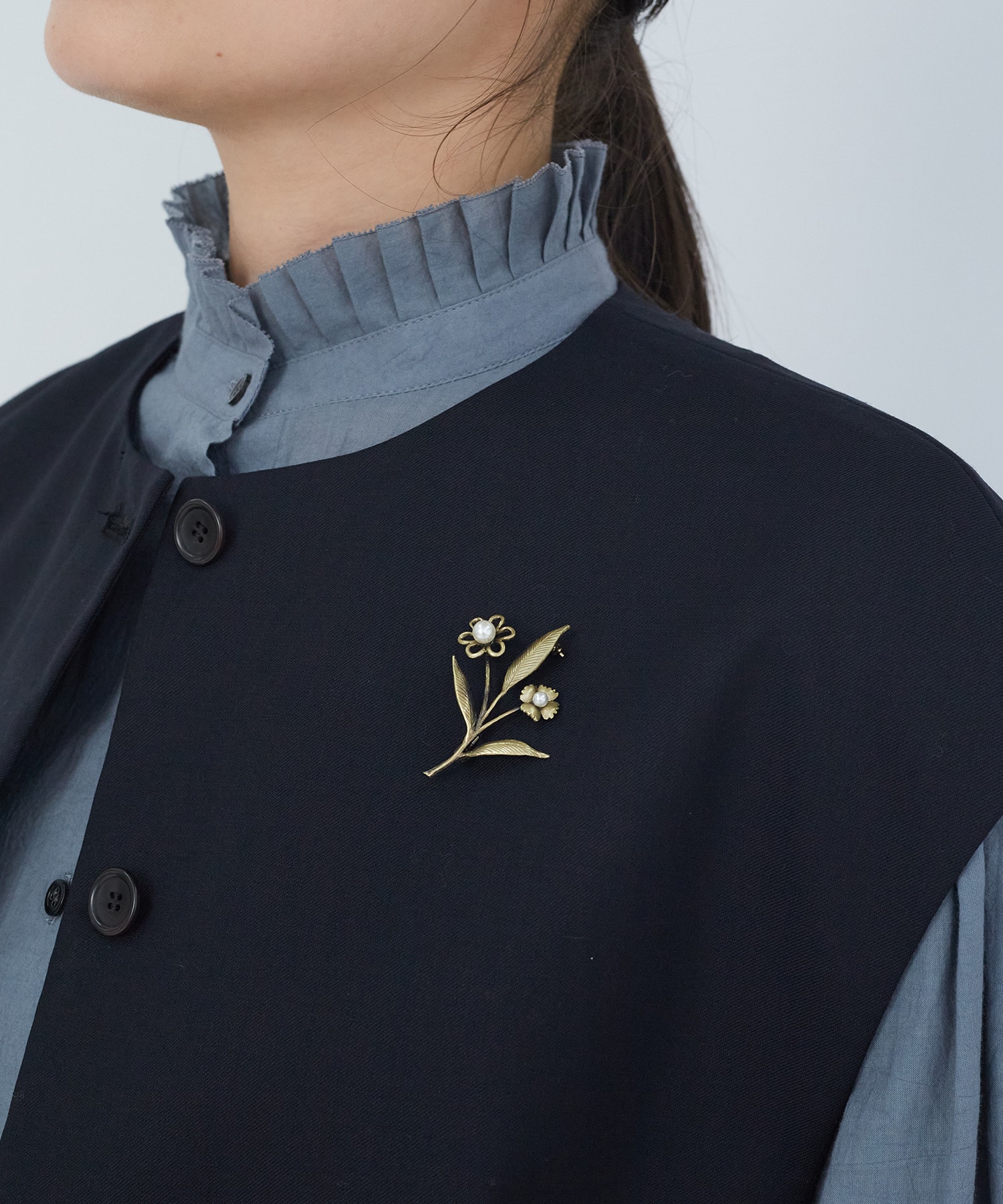 【ADIEU TRISTESSE】｜2BUY10%OFF・3BUY20%OFF｜ペアフラワーブローチ 詳細画像 マルチ 3