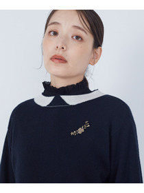 【ADIEU TRISTESSE】【クリスマスマルシェ】アーチフラワービーズブローチ 詳細画像 ブルーグリーン 6