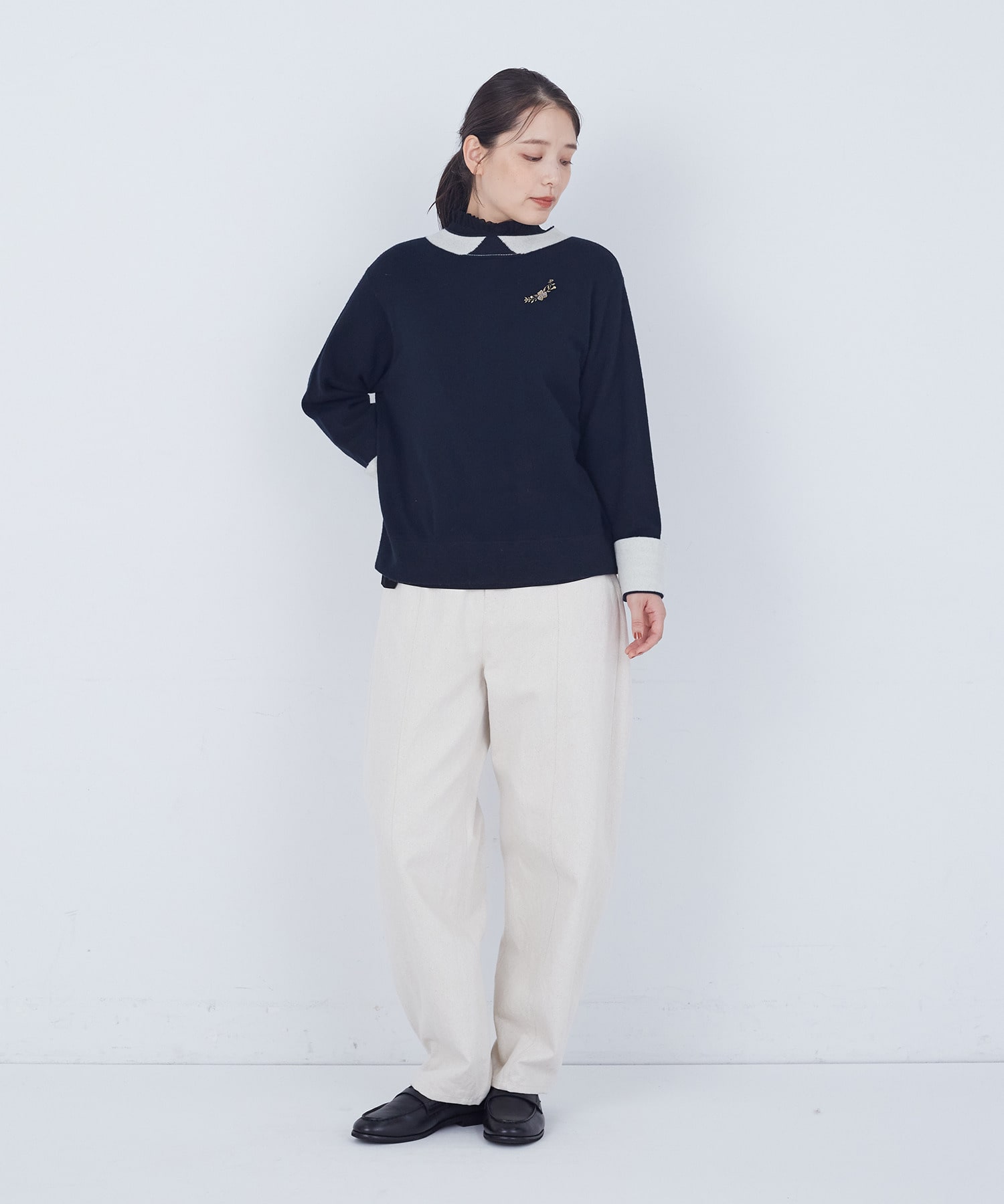 【ADIEU TRISTESSE】【クリスマスマルシェ】アーチフラワービーズブローチ 詳細画像 ブルーグリーン 5