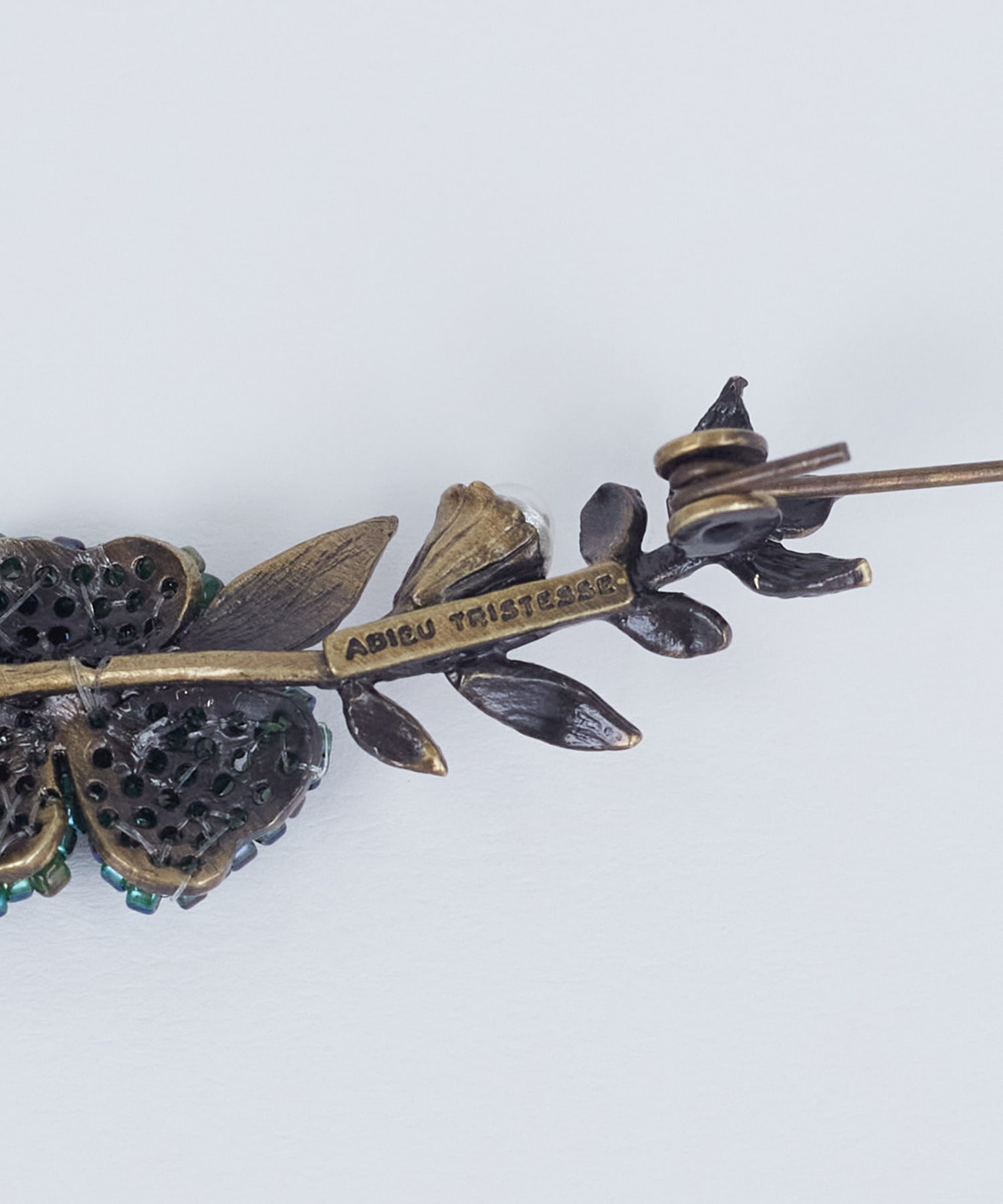 【ADIEU TRISTESSE】【クリスマスマルシェ】アーチフラワービーズブローチ 詳細画像 ブルーグリーン 8