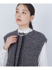 【ADIEU TRISTESSE】【クリスマスマルシェ】バロックガラスパールネックレス 詳細画像 オフホワイト 5