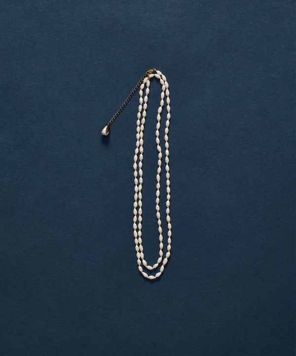 【ADIEU TRISTESSE】【クリスマスマルシェ】バロックガラスパールネックレス