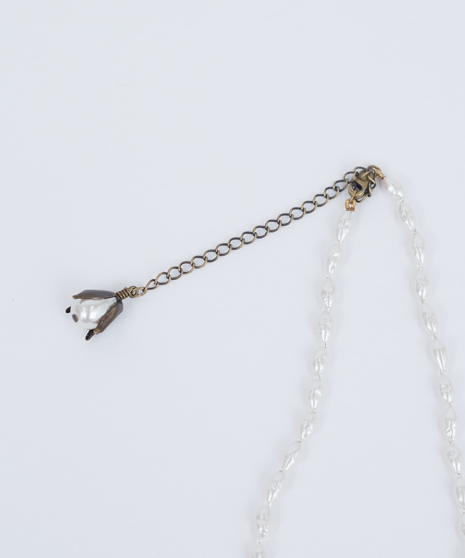 【ADIEU TRISTESSE】【クリスマスマルシェ】バロックガラスパールネックレス 詳細画像 オフホワイト 7