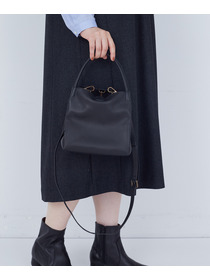 【ADIEU TRISTESSE】ショルダーストラップ付きスクエアバック 詳細画像 ブラック 7