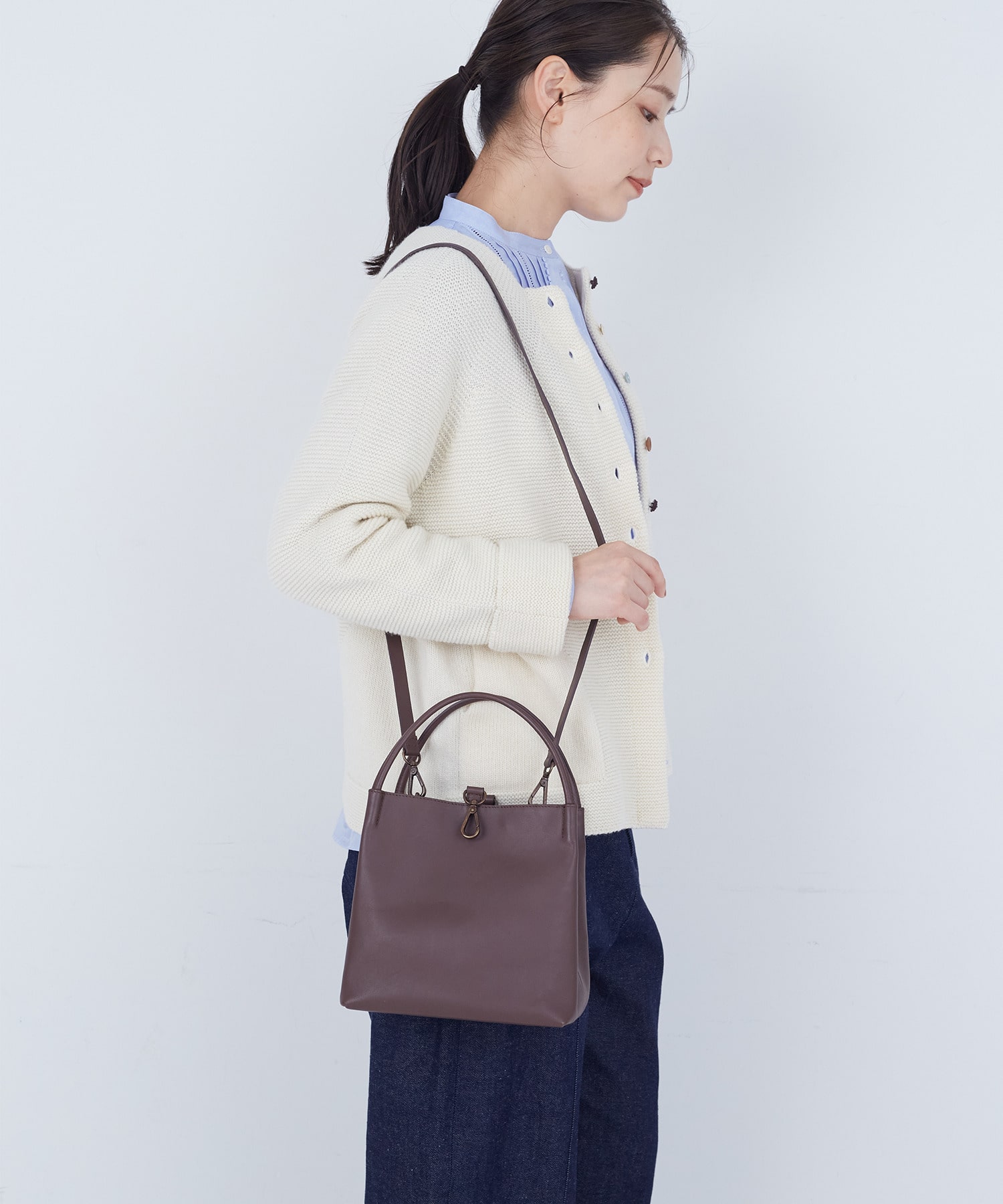 【ADIEU TRISTESSE】ショルダーストラップ付きスクエアバック 詳細画像 ブラック 3