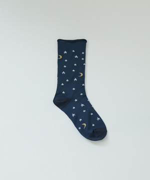 【ADIEU TRISTESSE】｜2BUY10%OFF・3BUY20%OFF｜星空ソックス 詳細画像 ネイビー 1
