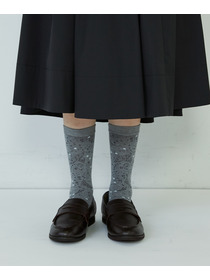 【ADIEU TRISTESSE】｜2BUY10%OFF・3BUY20%OFF｜星座柄ソックス 詳細画像 ブラック 3