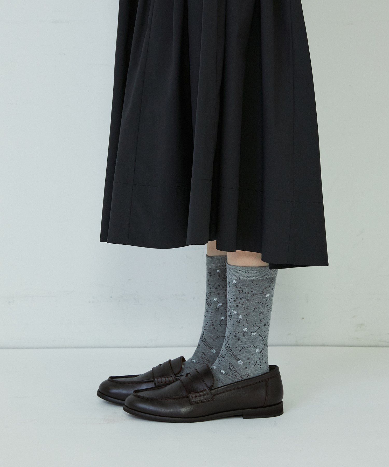 【ADIEU TRISTESSE】｜2BUY10%OFF・3BUY20%OFF｜星座柄ソックス 詳細画像 ブラック 2