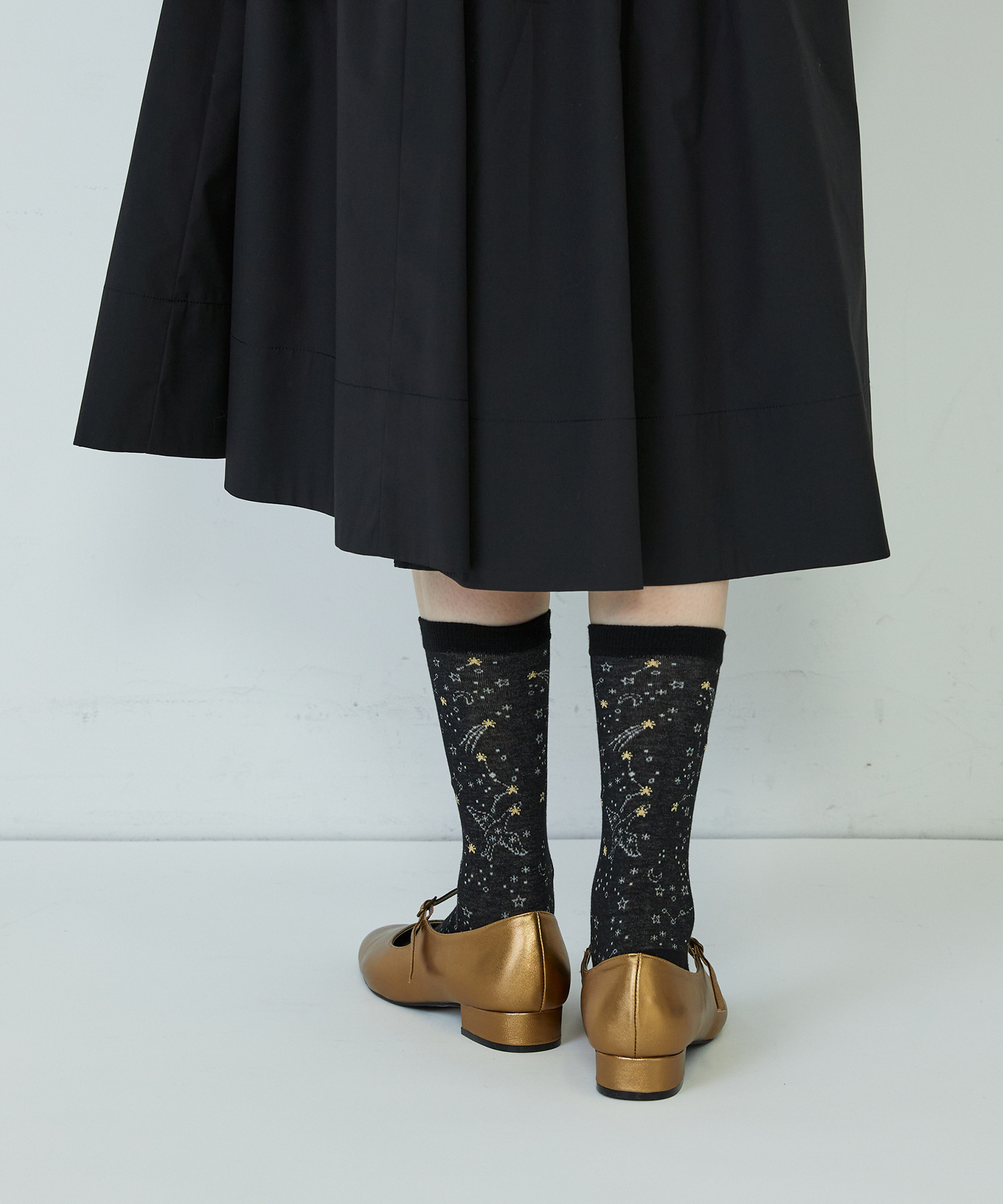 【ADIEU TRISTESSE】｜2BUY10%OFF・3BUY20%OFF｜星座柄ソックス 詳細画像 ブラック 5