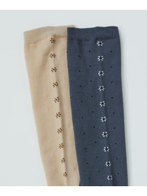 【ADIEU TRISTESSE】バックフラワードットハイソックス 詳細画像 グレー 6