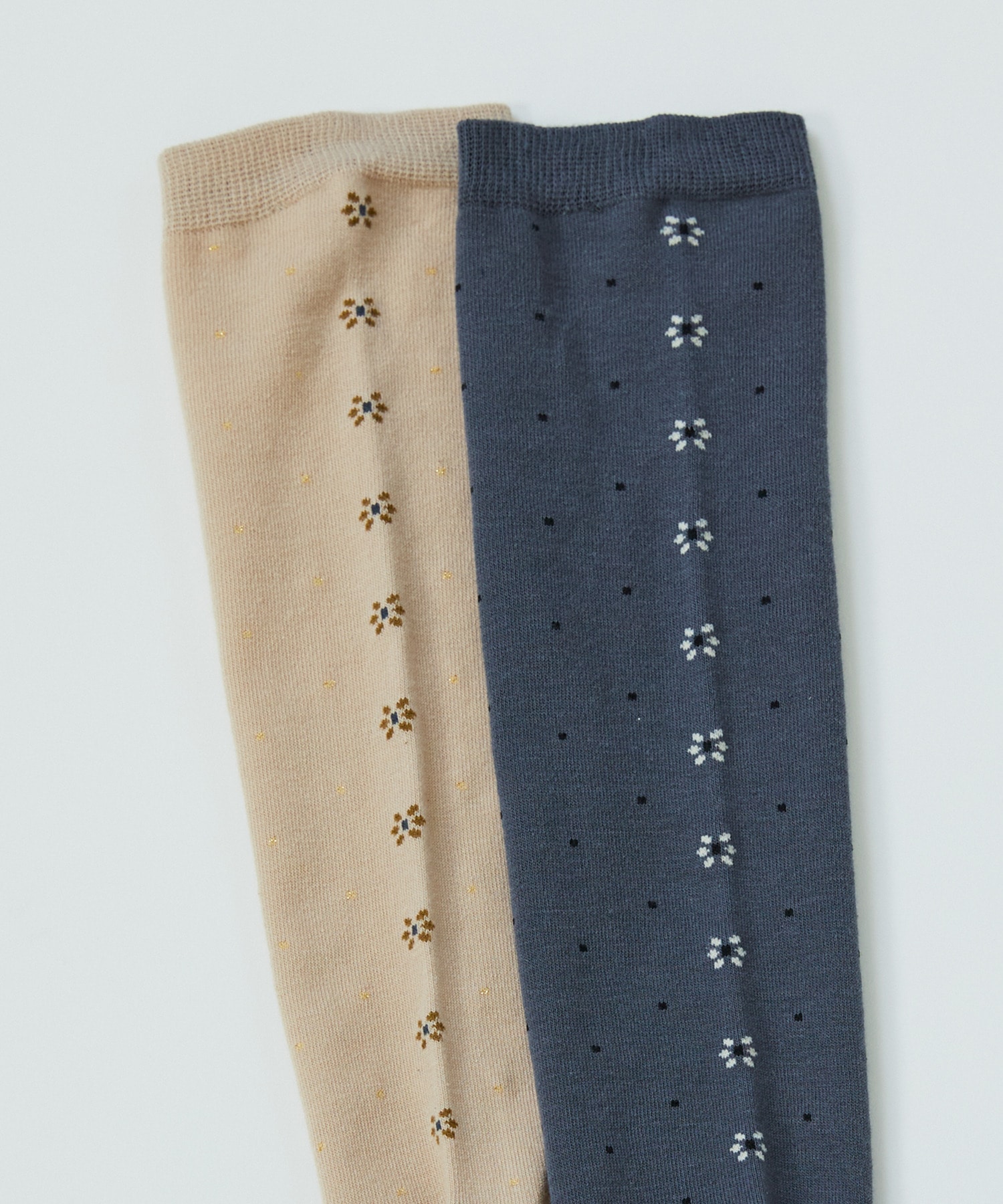 【ADIEU TRISTESSE】バックフラワードットハイソックス 詳細画像 グレー 6