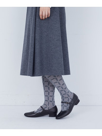 【ADIEU TRISTESSE】ボタニカルプラッドハイソックス 詳細画像 ブラック系その他 2