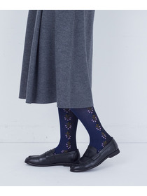 【ADIEU TRISTESSE】ライン配色ハイソックス 詳細画像 ネイビー 3