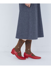 【ADIEU TRISTESSE】お花＆鳥ソックス 詳細画像 ネイビー 2