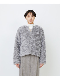 【LOISIR】｜2BUY10%OFF・3BUY20%OFF｜【少量生産】シュタイフ・ファーノーカラージャケット 詳細画像 グレー 10