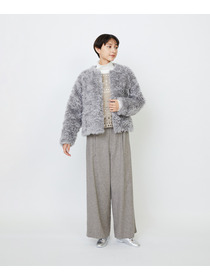 【LOISIR】｜2BUY10%OFF・3BUY20%OFF｜【少量生産】シュタイフ・ファーノーカラージャケット 詳細画像 グレー 3