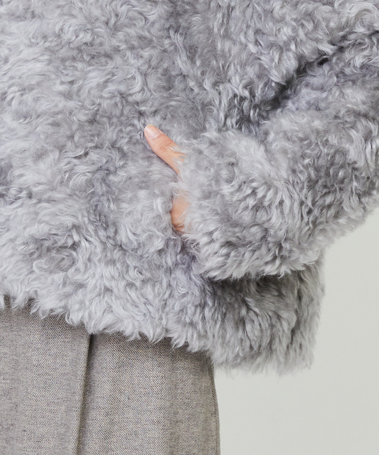 【LOISIR】｜2BUY10%OFF・3BUY20%OFF｜【少量生産】シュタイフ・ファーノーカラージャケット 詳細画像 グレー 16