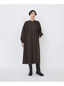 【LOISIR】｜2BUY10%OFF・3BUY20%OFF｜【MTサイズ有り】コットン細コールスモックワンピース 詳細画像 ブラウン 19