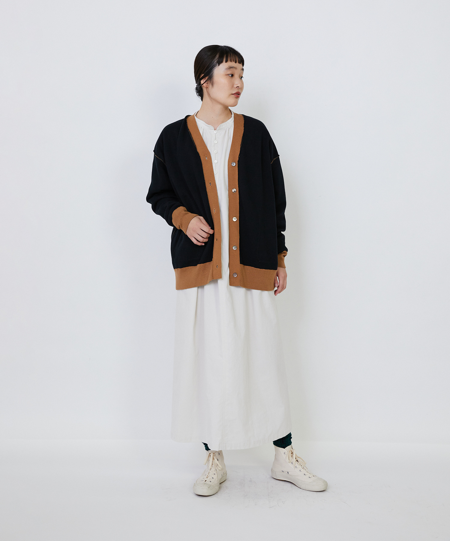 【LOISIR】｜2BUY10%OFF・3BUY20%OFF｜【MTサイズ有り】コットン細コールスモックワンピース 詳細画像 ブラウン 1