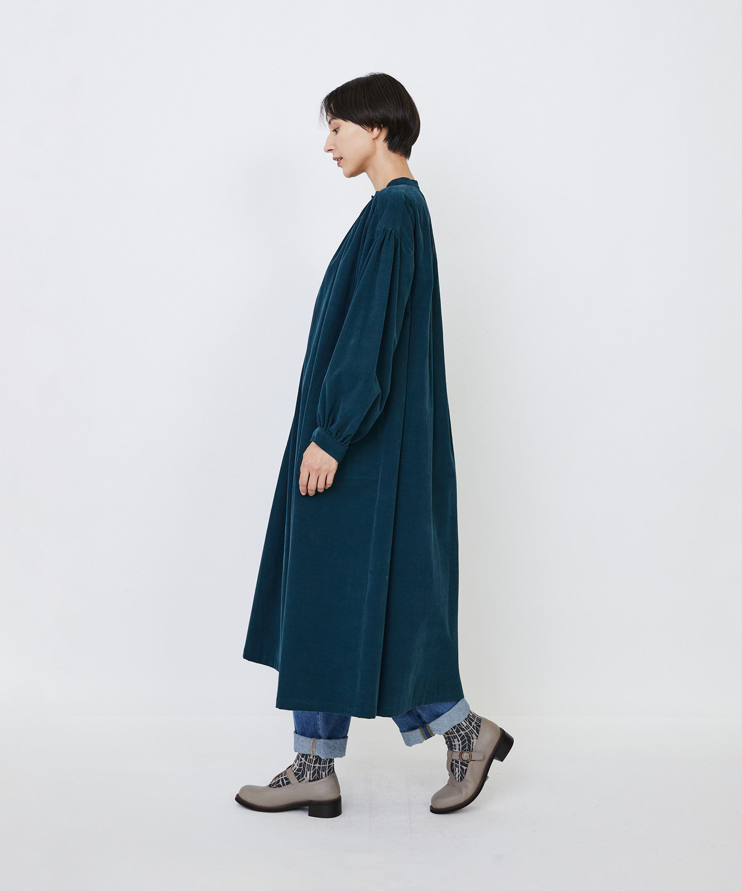 【LOISIR】｜2BUY10%OFF・3BUY20%OFF｜【MTサイズ有り】コットン細コールスモックワンピース 詳細画像 ブラウン 12