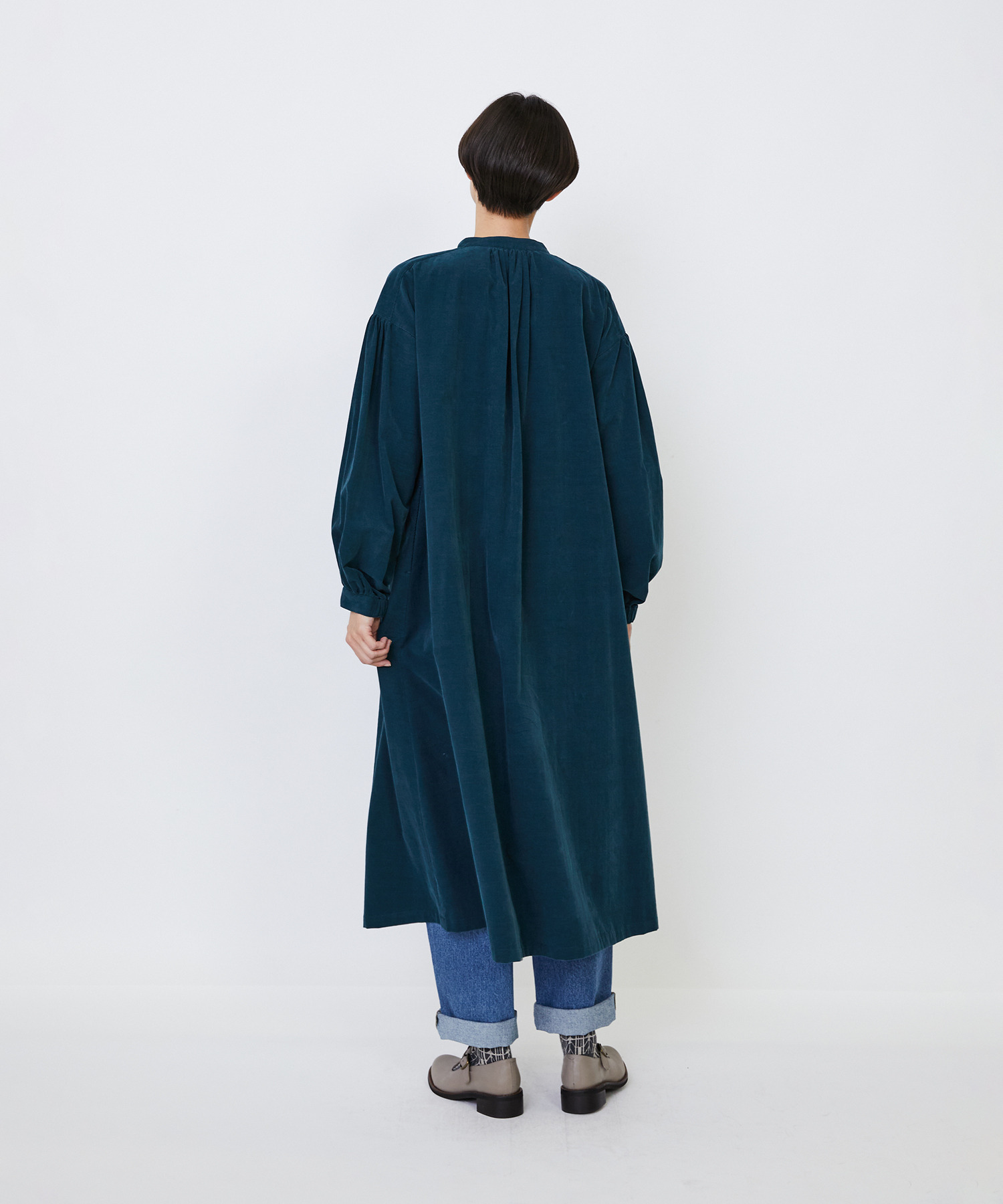 【LOISIR】｜2BUY10%OFF・3BUY20%OFF｜【MTサイズ有り】コットン細コールスモックワンピース 詳細画像 ブラウン 13