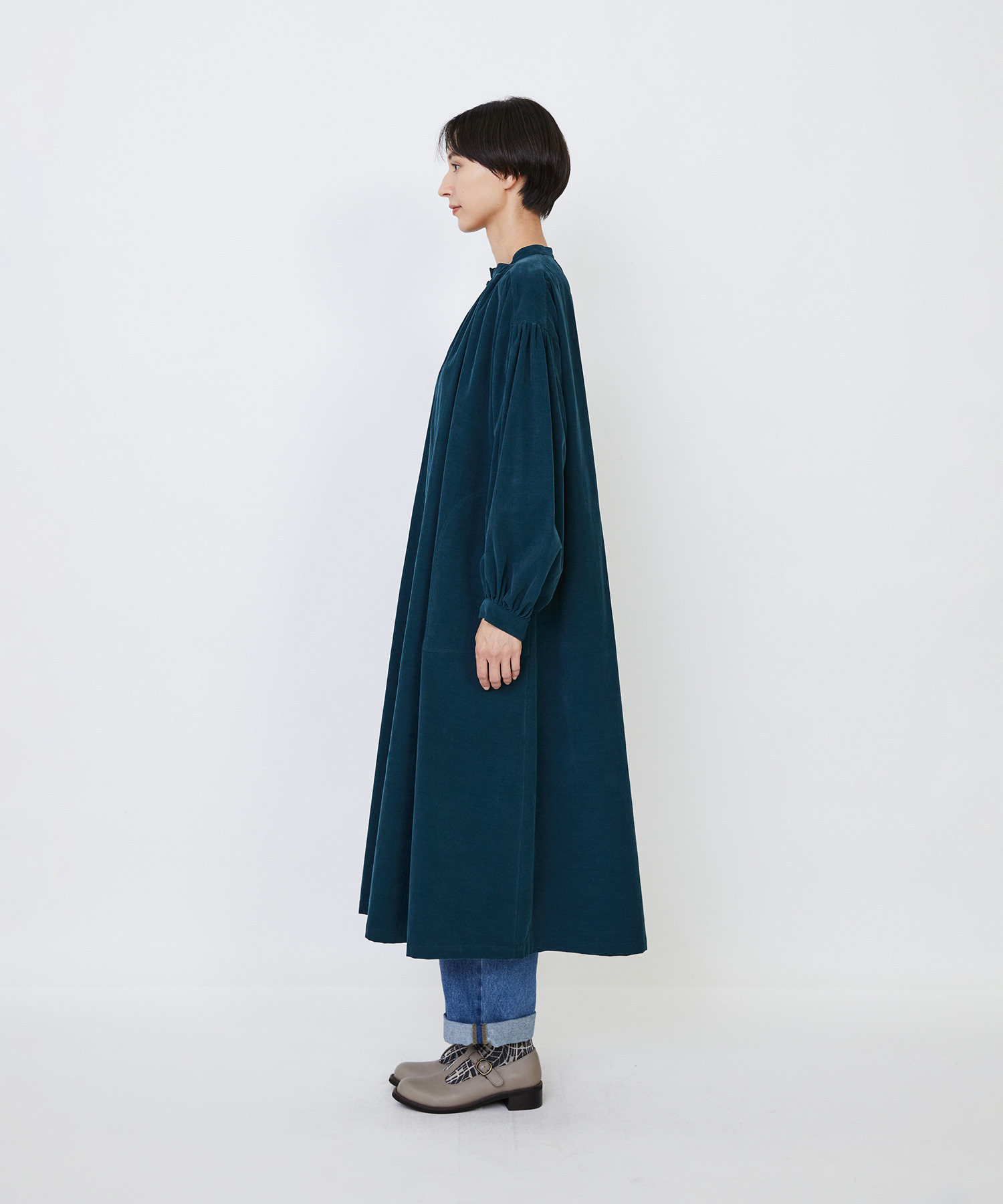 【LOISIR】｜2BUY10%OFF・3BUY20%OFF｜【MTサイズ有り】コットン細コールスモックワンピース 詳細画像 ブラウン 15