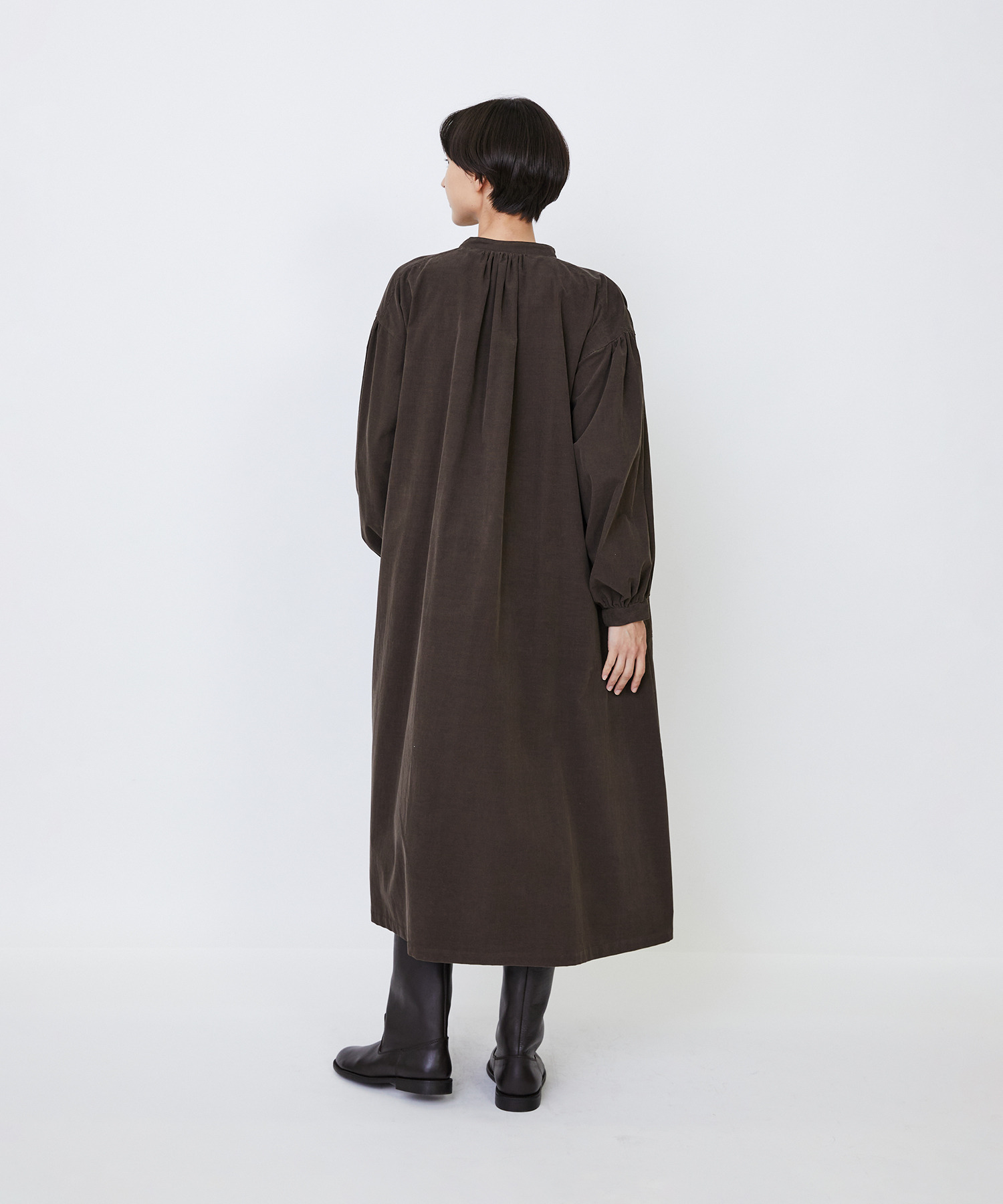 【LOISIR】｜2BUY10%OFF・3BUY20%OFF｜【MTサイズ有り】コットン細コールスモックワンピース 詳細画像 ブラウン 22