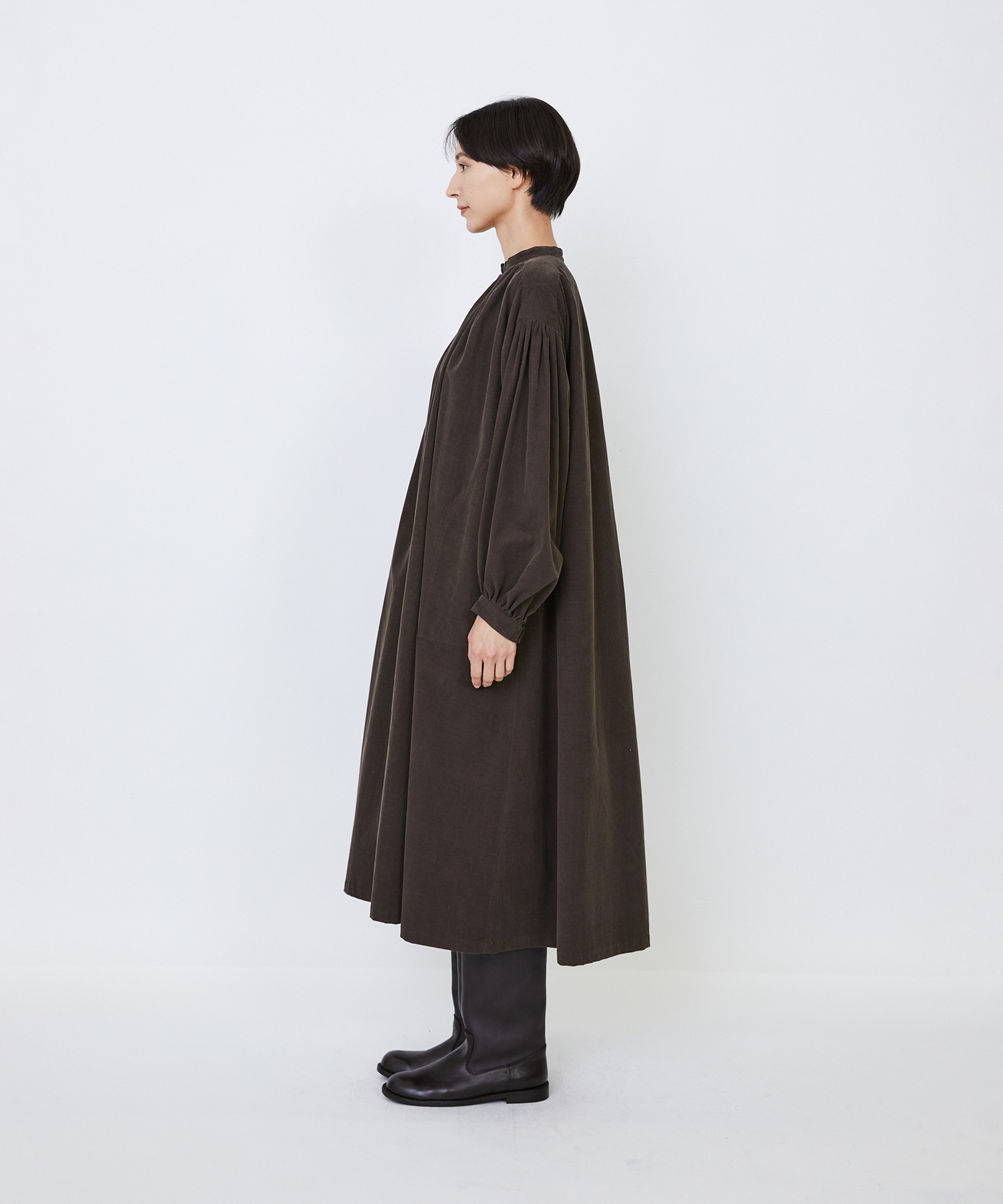 【LOISIR】｜2BUY10%OFF・3BUY20%OFF｜【MTサイズ有り】コットン細コールスモックワンピース 詳細画像 ブラウン 24