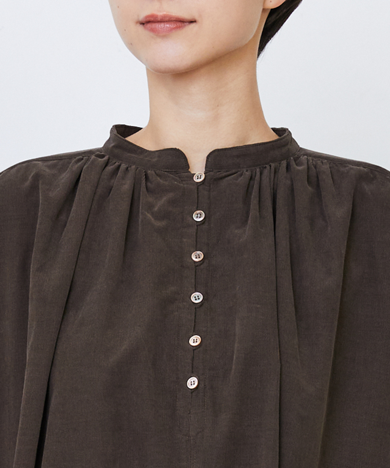 【LOISIR】｜2BUY10%OFF・3BUY20%OFF｜【MTサイズ有り】コットン細コールスモックワンピース 詳細画像 ブラウン 26