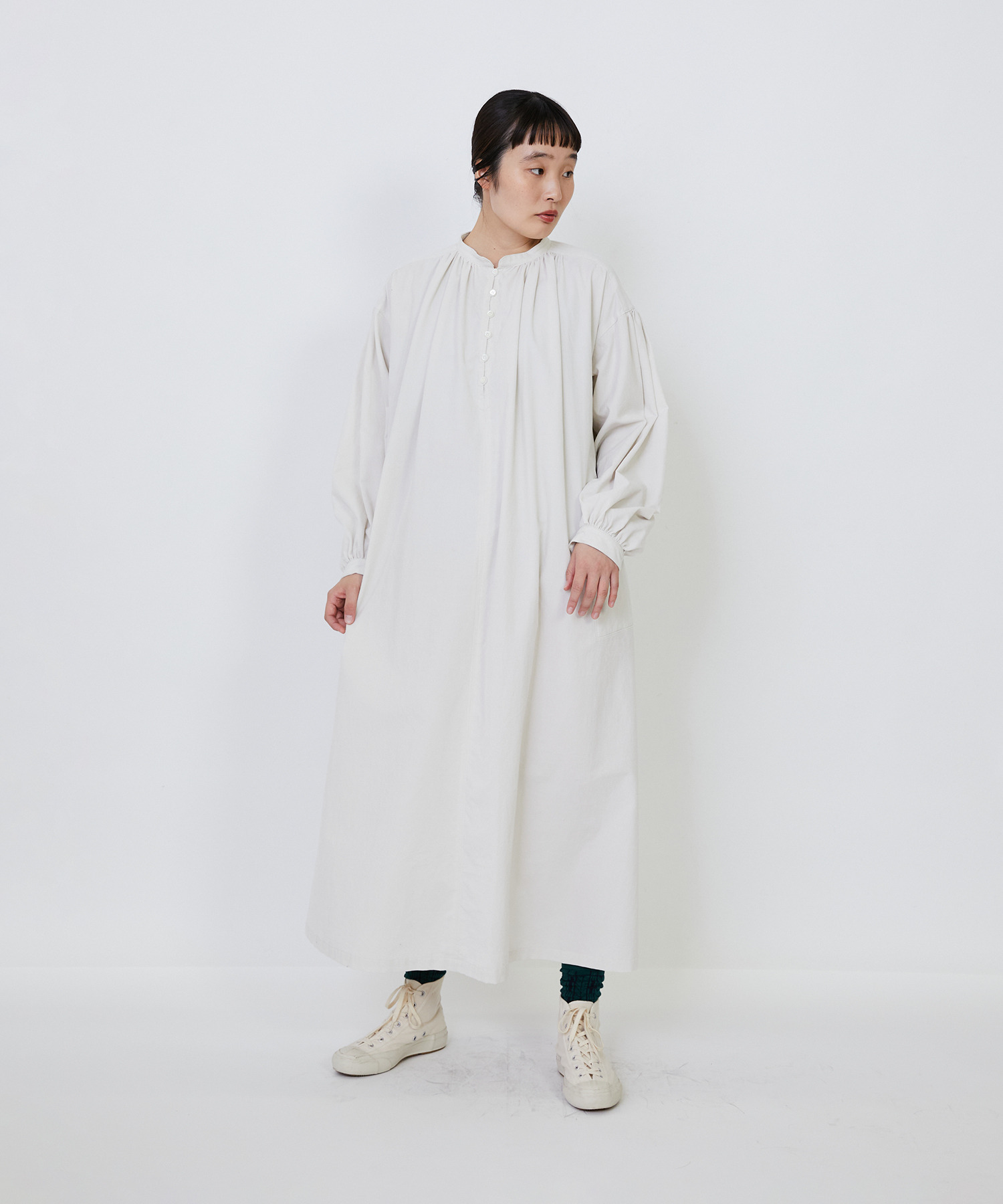 【LOISIR】｜2BUY10%OFF・3BUY20%OFF｜【MTサイズ有り】コットン細コールスモックワンピース 詳細画像 ブラウン 3
