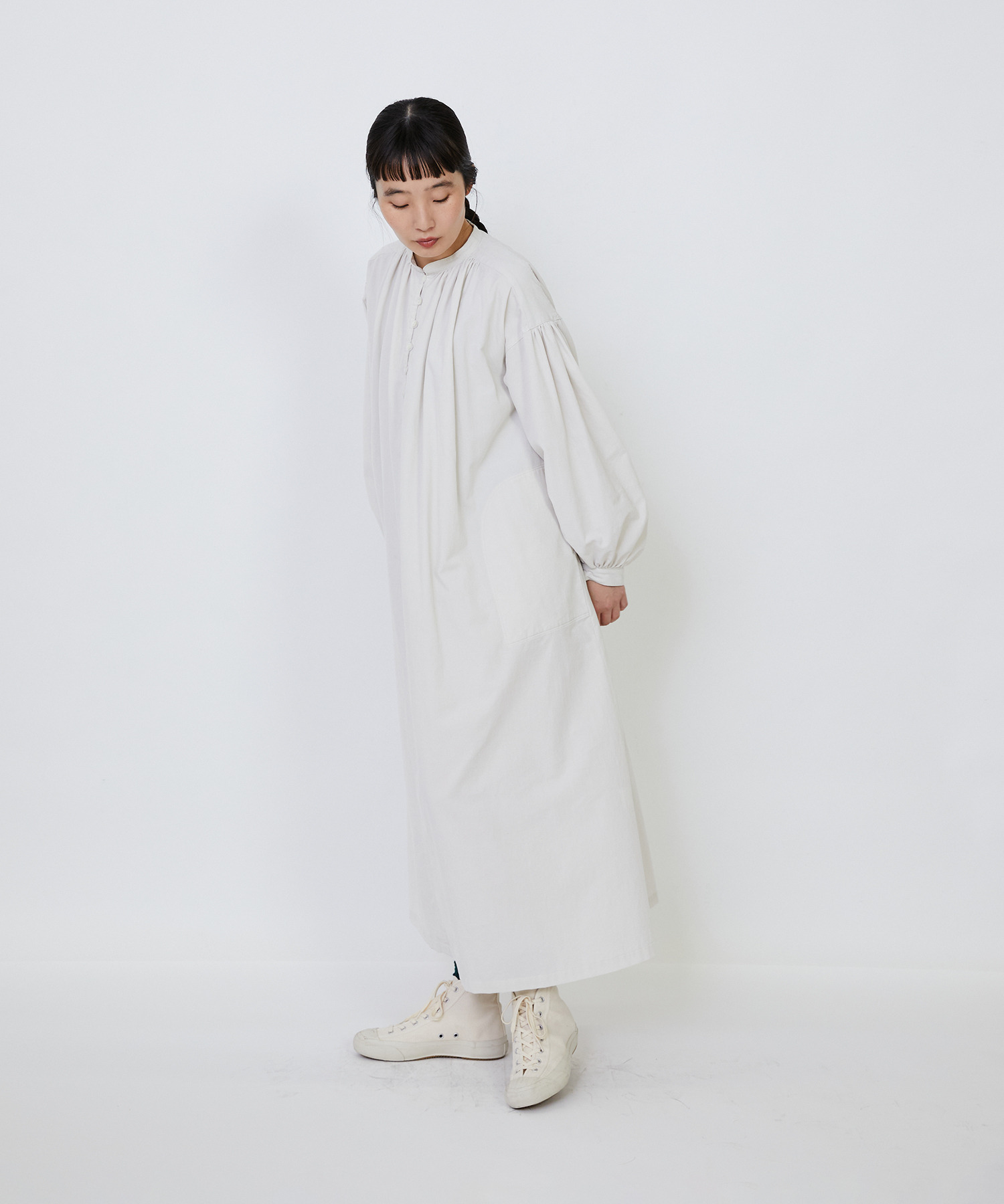 【LOISIR】｜2BUY10%OFF・3BUY20%OFF｜【MTサイズ有り】コットン細コールスモックワンピース 詳細画像 ブラウン 4