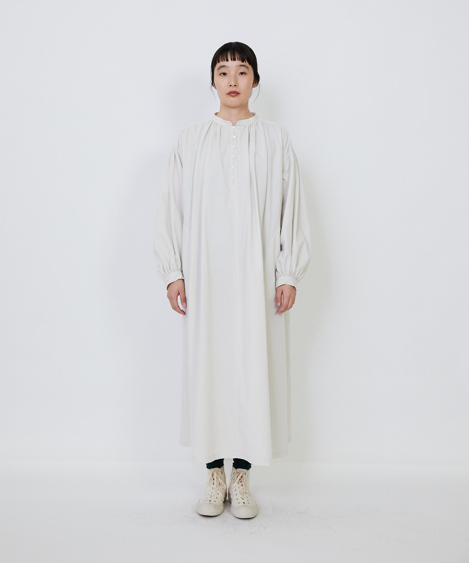 【LOISIR】｜2BUY10%OFF・3BUY20%OFF｜【MTサイズ有り】コットン細コールスモックワンピース 詳細画像 ブラウン 6