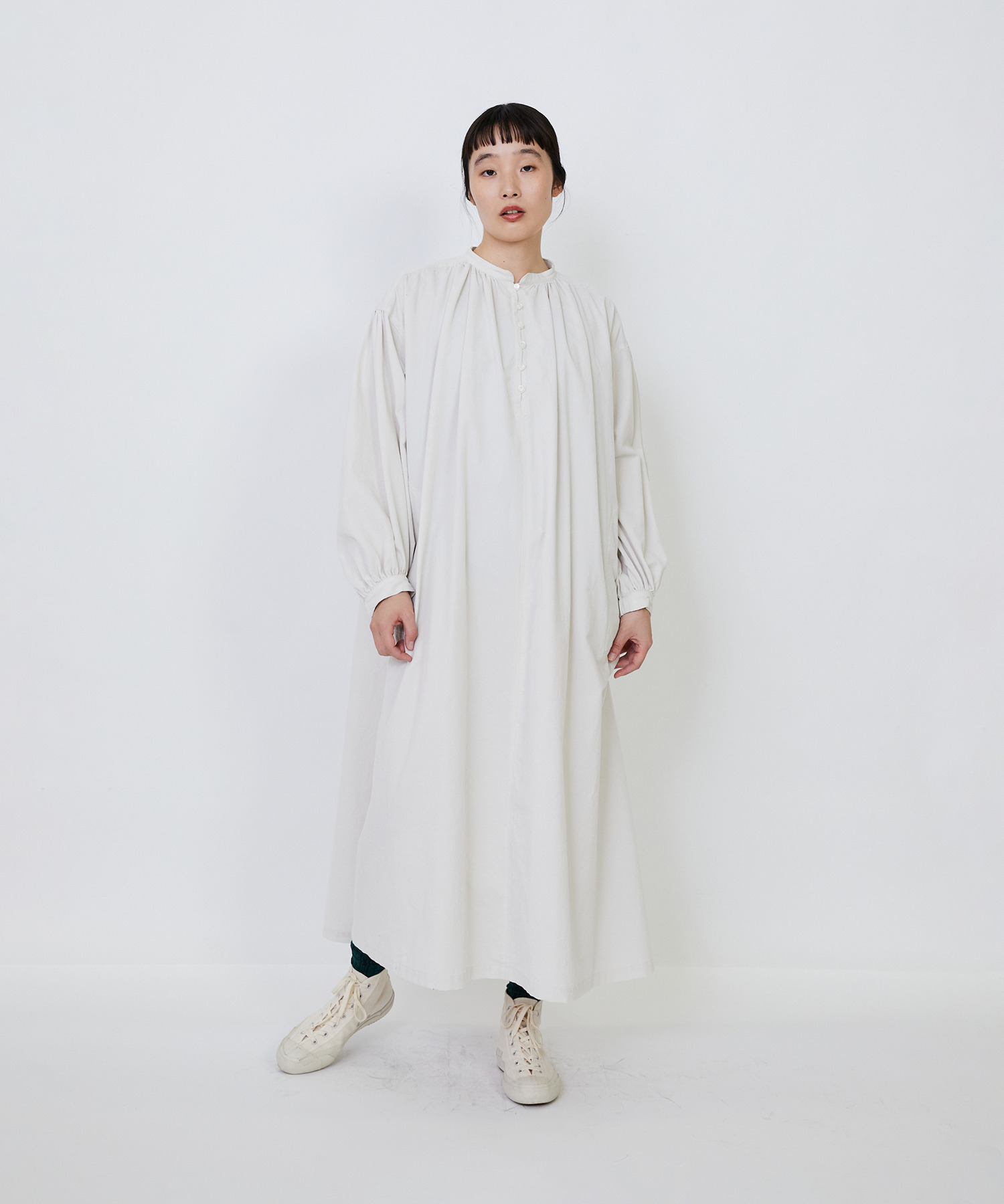 【LOISIR】｜2BUY10%OFF・3BUY20%OFF｜【MTサイズ有り】コットン細コールスモックワンピース 詳細画像 キナリ 1