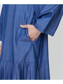 【LOISIR】｜2BUY10%OFF・3BUY20%OFF｜【MTサイズあり】ライトデニムティアードワンピース 詳細画像 インディゴブルー 11