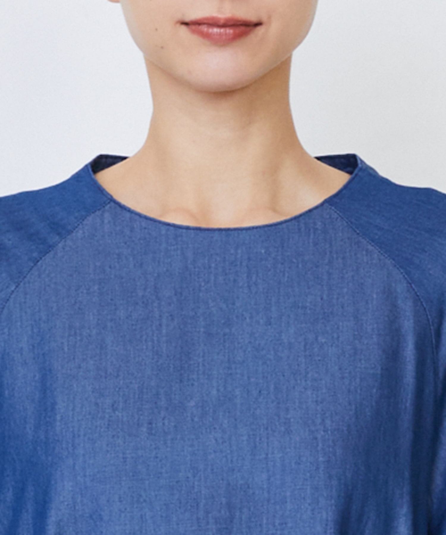 【LOISIR】｜2BUY10%OFF・3BUY20%OFF｜【MTサイズあり】ライトデニムティアードワンピース 詳細画像 インディゴブルー 8