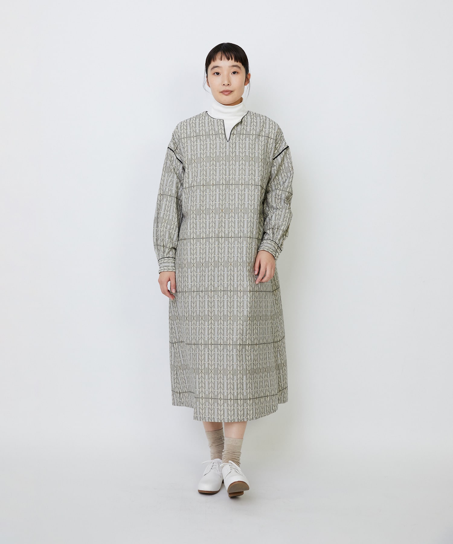 【LOISIR】｜2BUY10%OFF・3BUY20%OFF｜【11月ベストセラーブランド内4位】オリジナルジャカードワンピース 詳細画像 ベージュ系その他 2