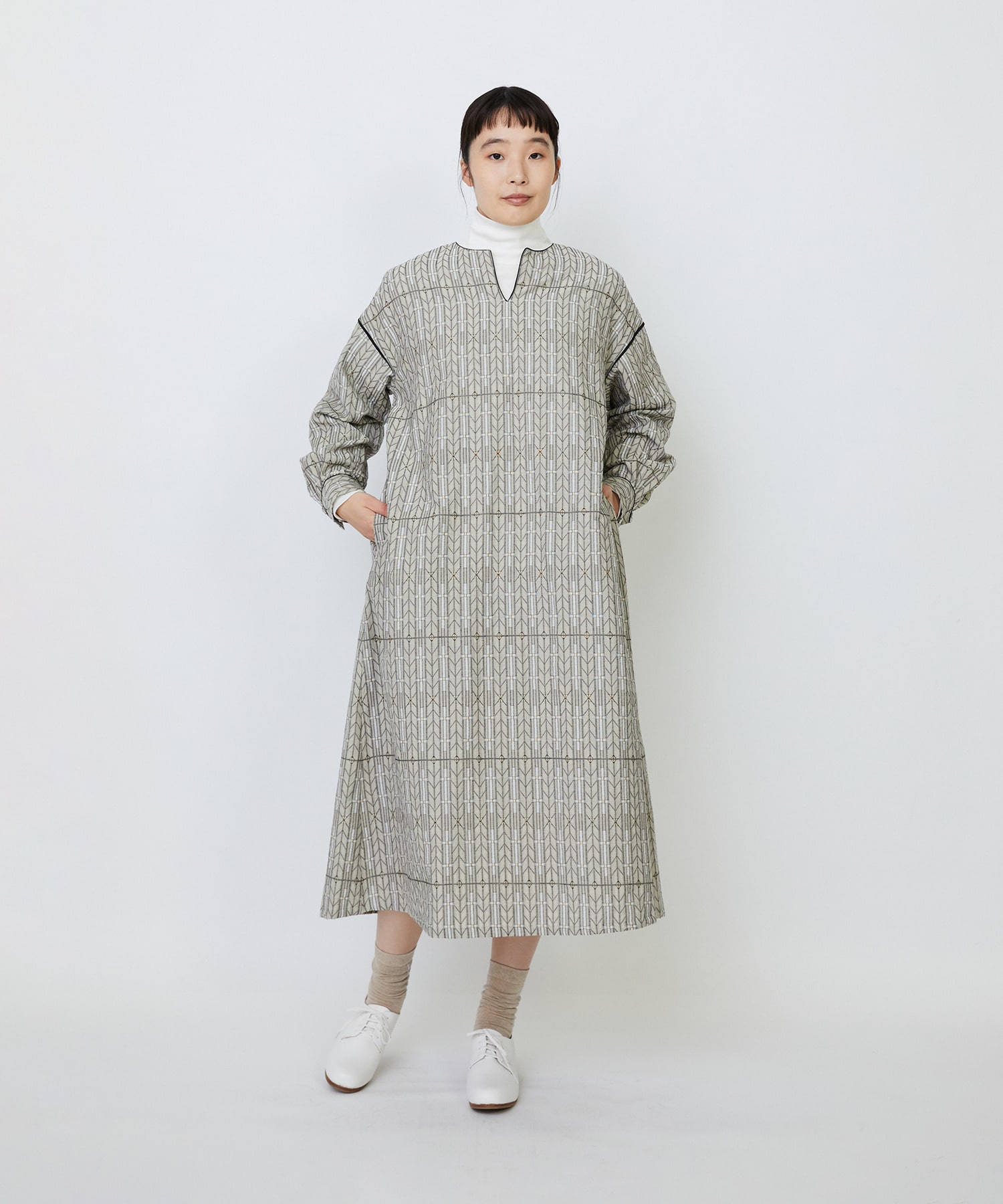 【LOISIR】｜2BUY10%OFF・3BUY20%OFF｜【11月ベストセラーブランド内4位】オリジナルジャカードワンピース 詳細画像 ベージュ系その他 3