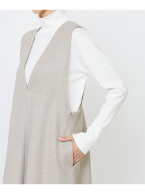 【LOISIR】【10月お気に入り登録ブランド内5位】Vネックジャンパースカート 詳細画像 ブラック 20