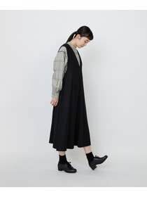 【LOISIR】【10月お気に入り登録ブランド内5位】Vネックジャンパースカート 詳細画像 ブラック 5