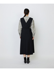 【LOISIR】【10月お気に入り登録ブランド内5位】Vネックジャンパースカート 詳細画像 ブラック 9