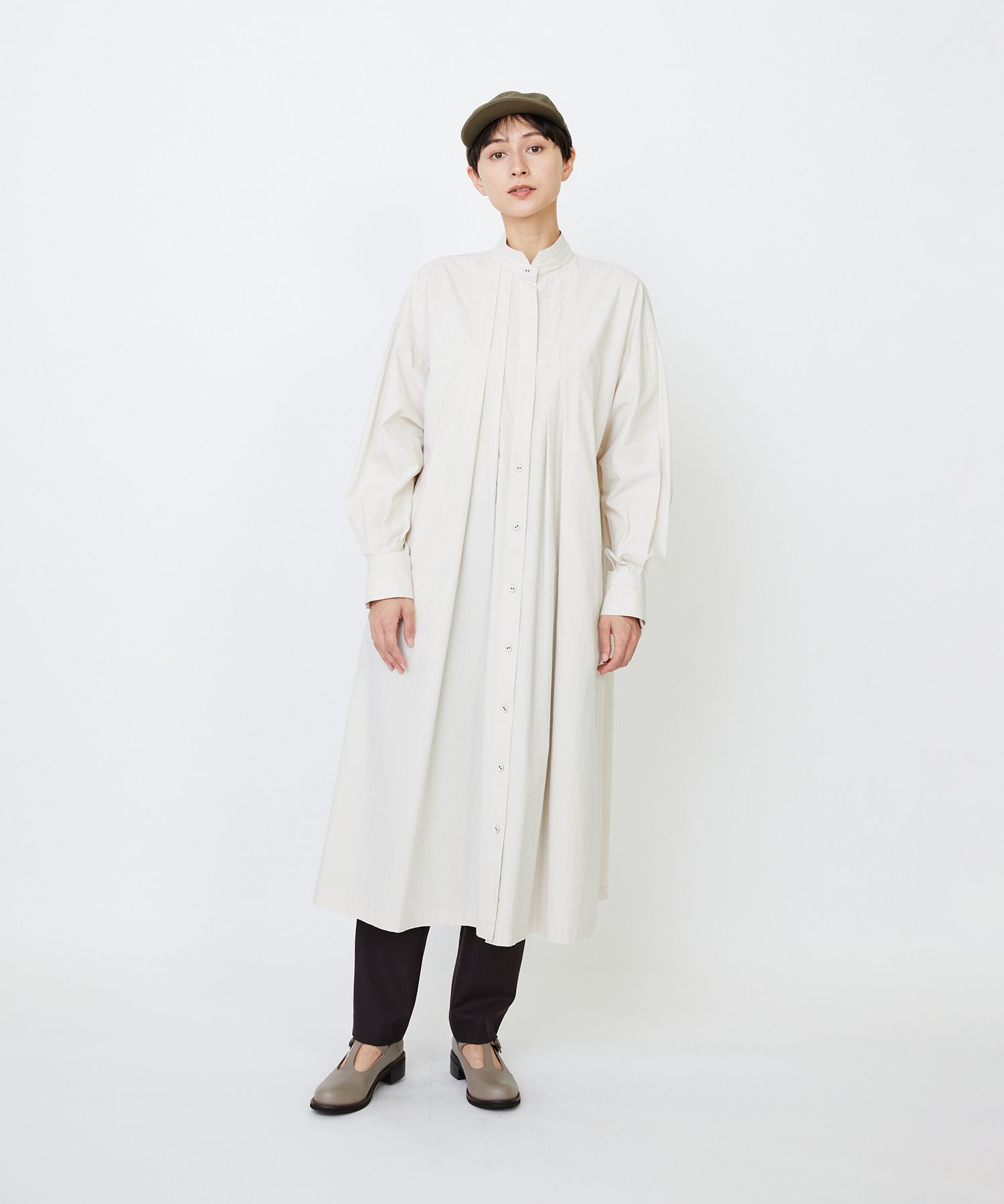 【LOISIR】コットンポプリンシャツワンピース 詳細画像 ネイビー 1