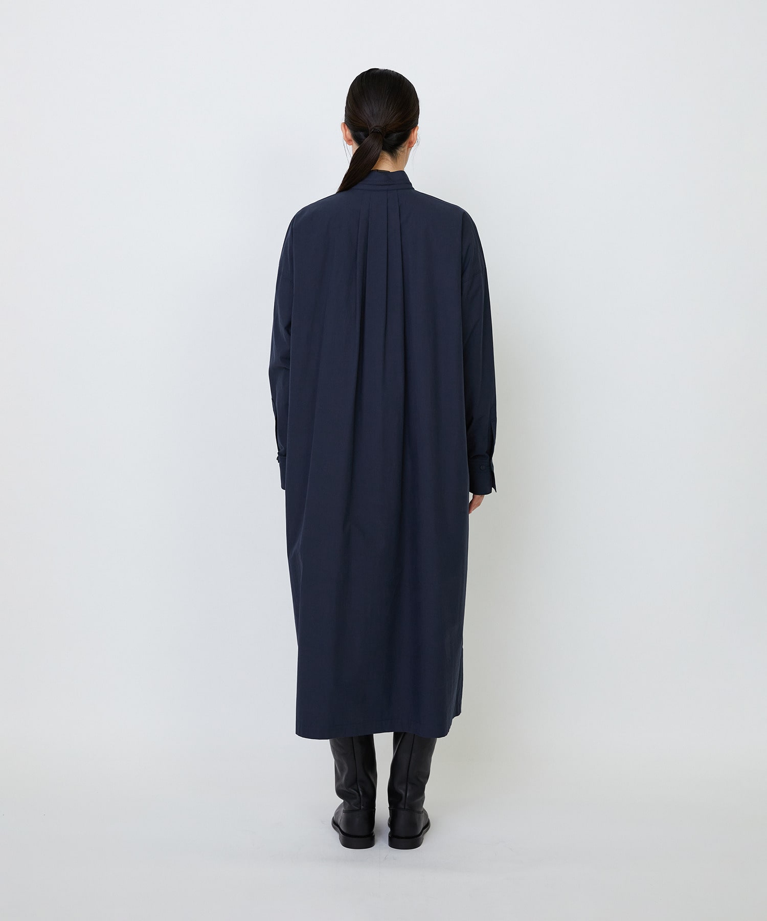 【LOISIR】コットンポプリンシャツワンピース 詳細画像 ネイビー 16