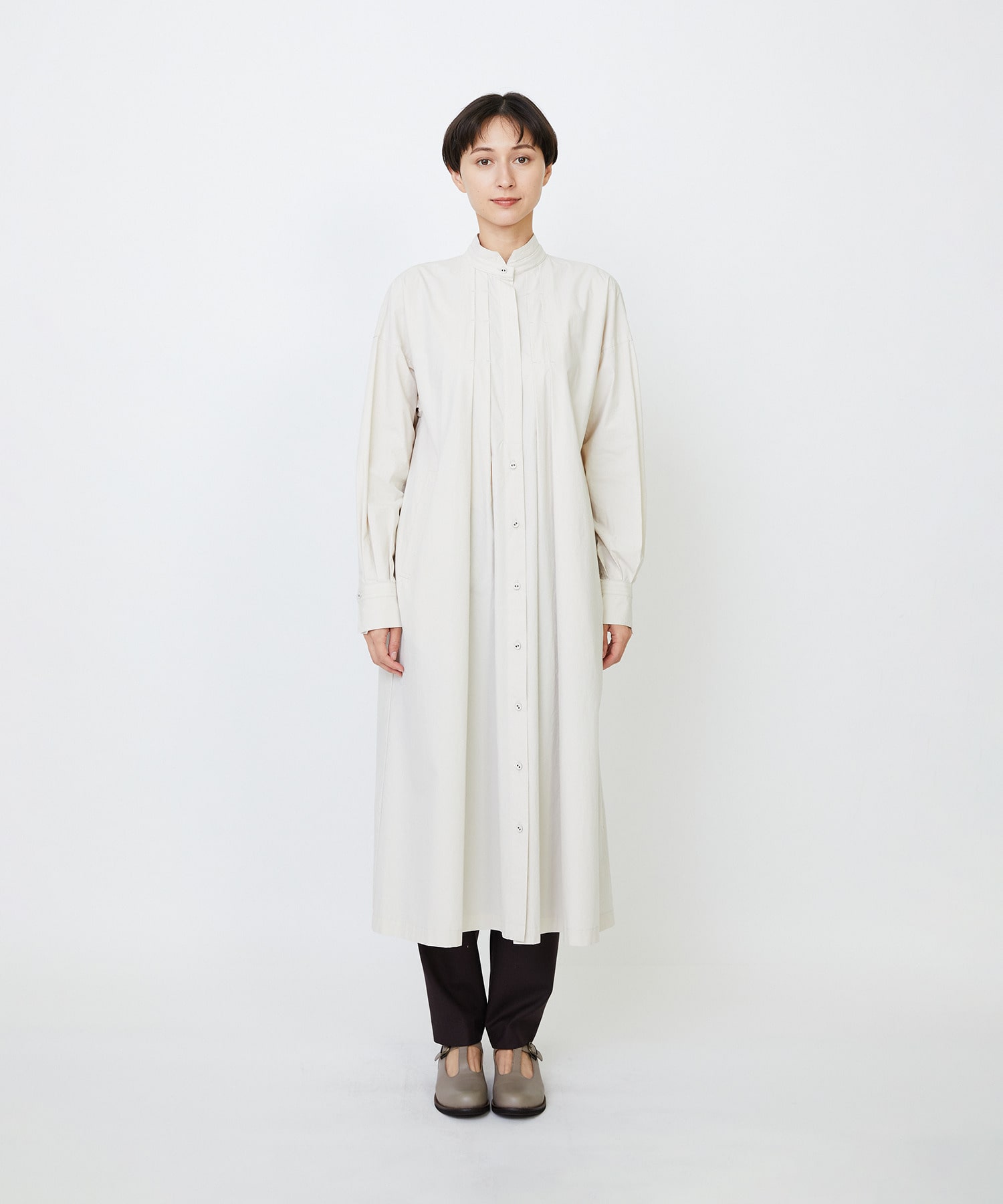 【LOISIR】コットンポプリンシャツワンピース 詳細画像 ネイビー 6