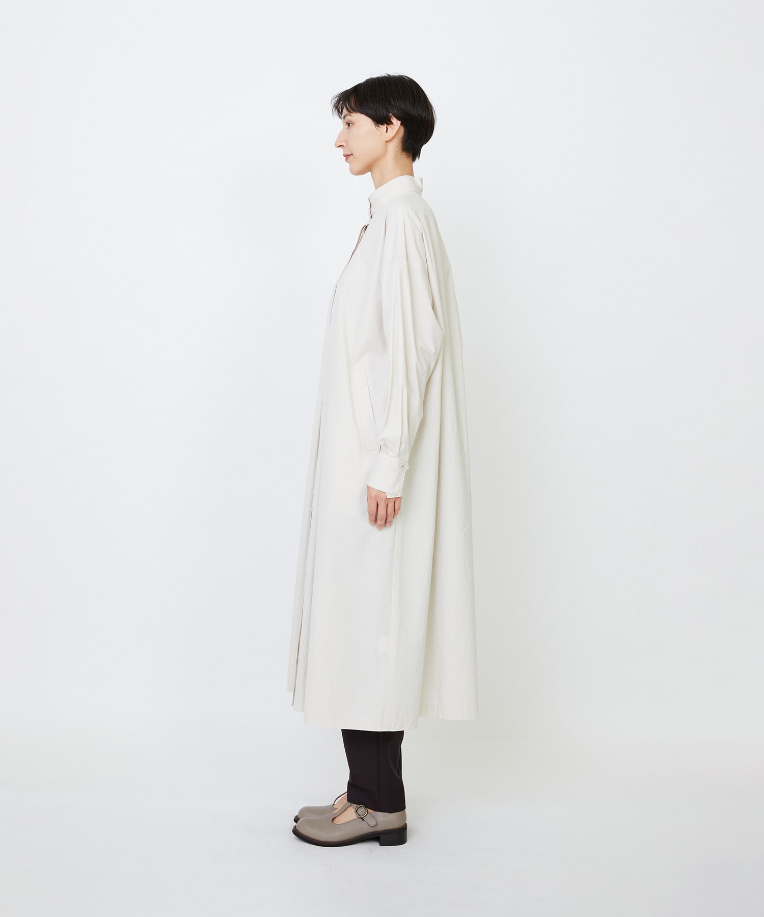 【LOISIR】コットンポプリンシャツワンピース 詳細画像 ネイビー 7