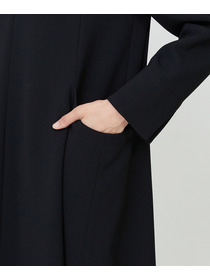 【LOISIR】エコダブルクロスキーネックワンピース 詳細画像 ブラック 13