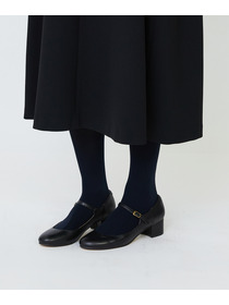 【LOISIR】エコダブルクロスキーネックワンピース 詳細画像 ブラック 14